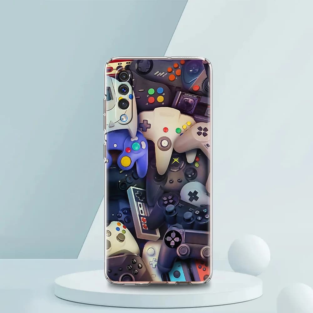 Coque de téléphone transparente avec contrôleur de jeu graphique, coque pour Samsung Galaxy A16, A14