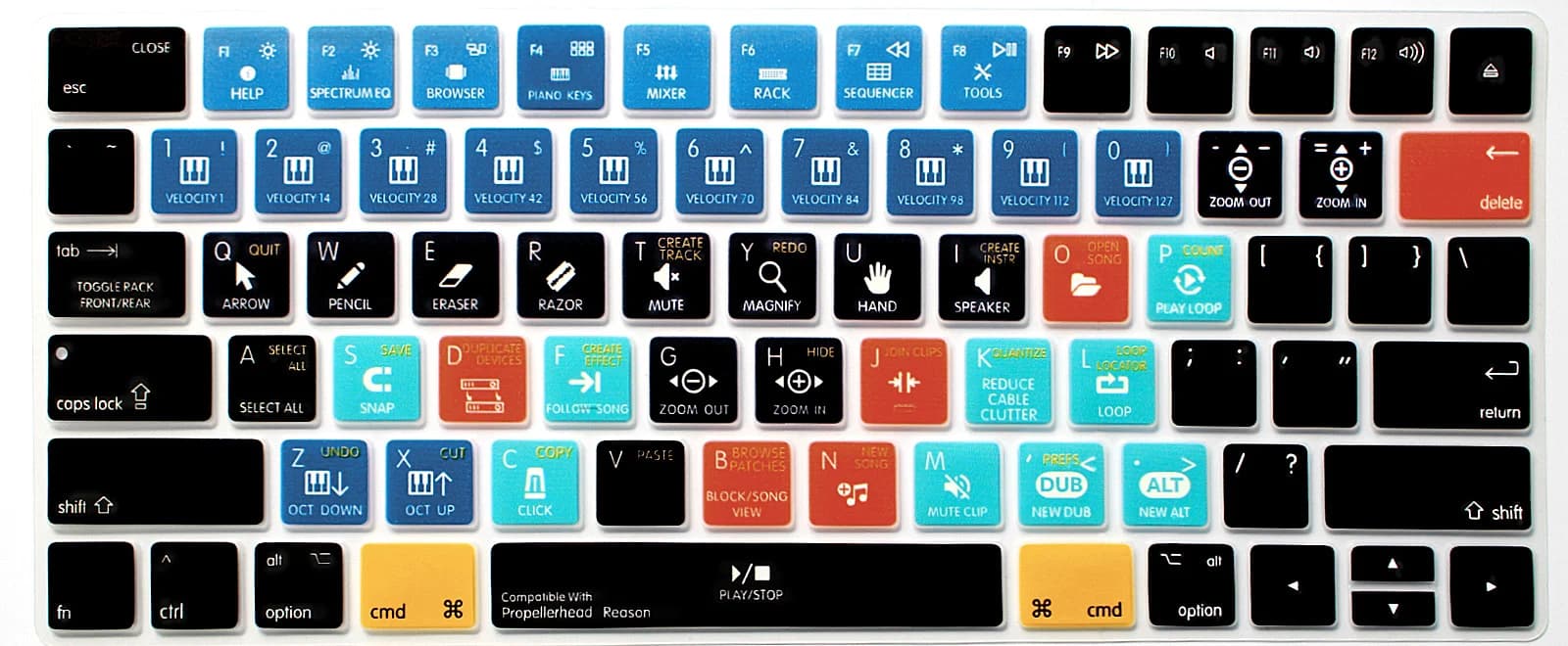 Ableton Live/Pro Tools/Final Cut Pro X Hotkey housse de clavier fonctionnelle pour Apple iMac clavie