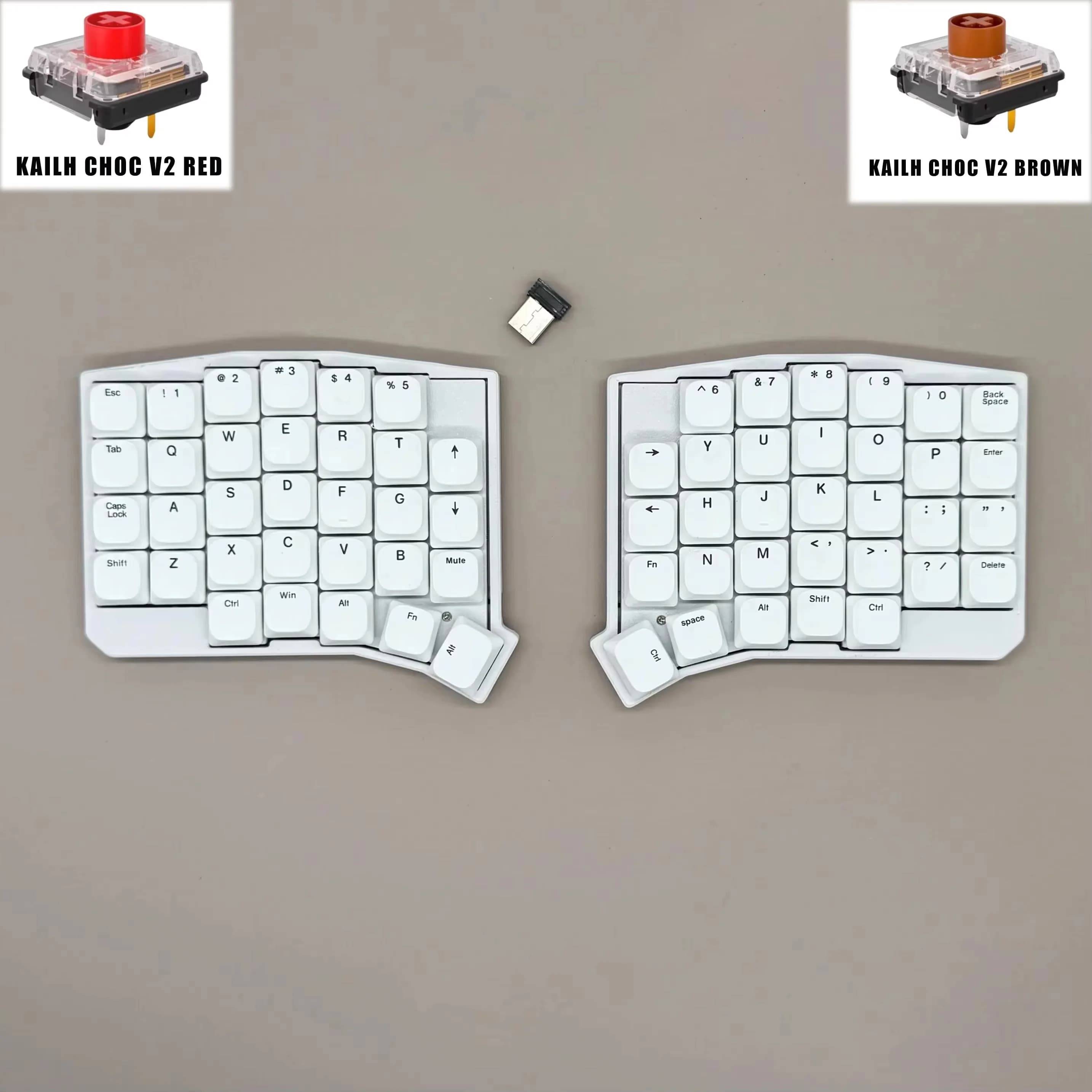 Kit de clavier mécanique sans fil 2.4G, clavier fendu à profil bas, Support d'échange à chaud, dynam