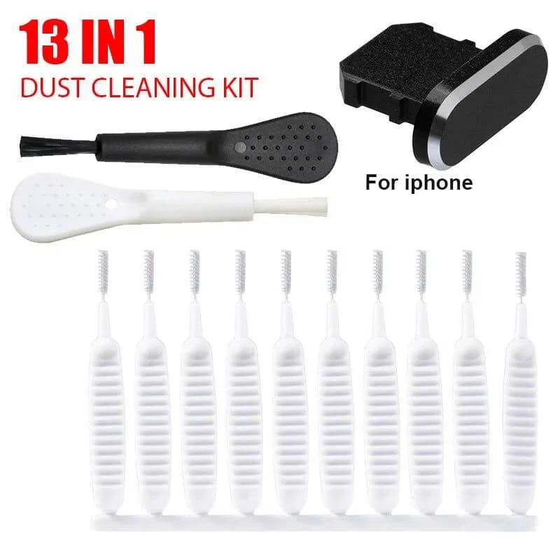 Kit de nettoyage de Port de prise anti-poussière de téléphone portable, 13 pièces, outil de nettoyag