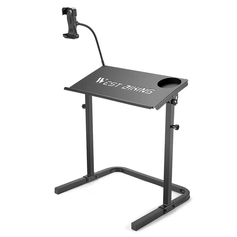 WEST BIKING Bureau de cyclisme en salle, hauteur réglable, support pour ordinateur portable, surface