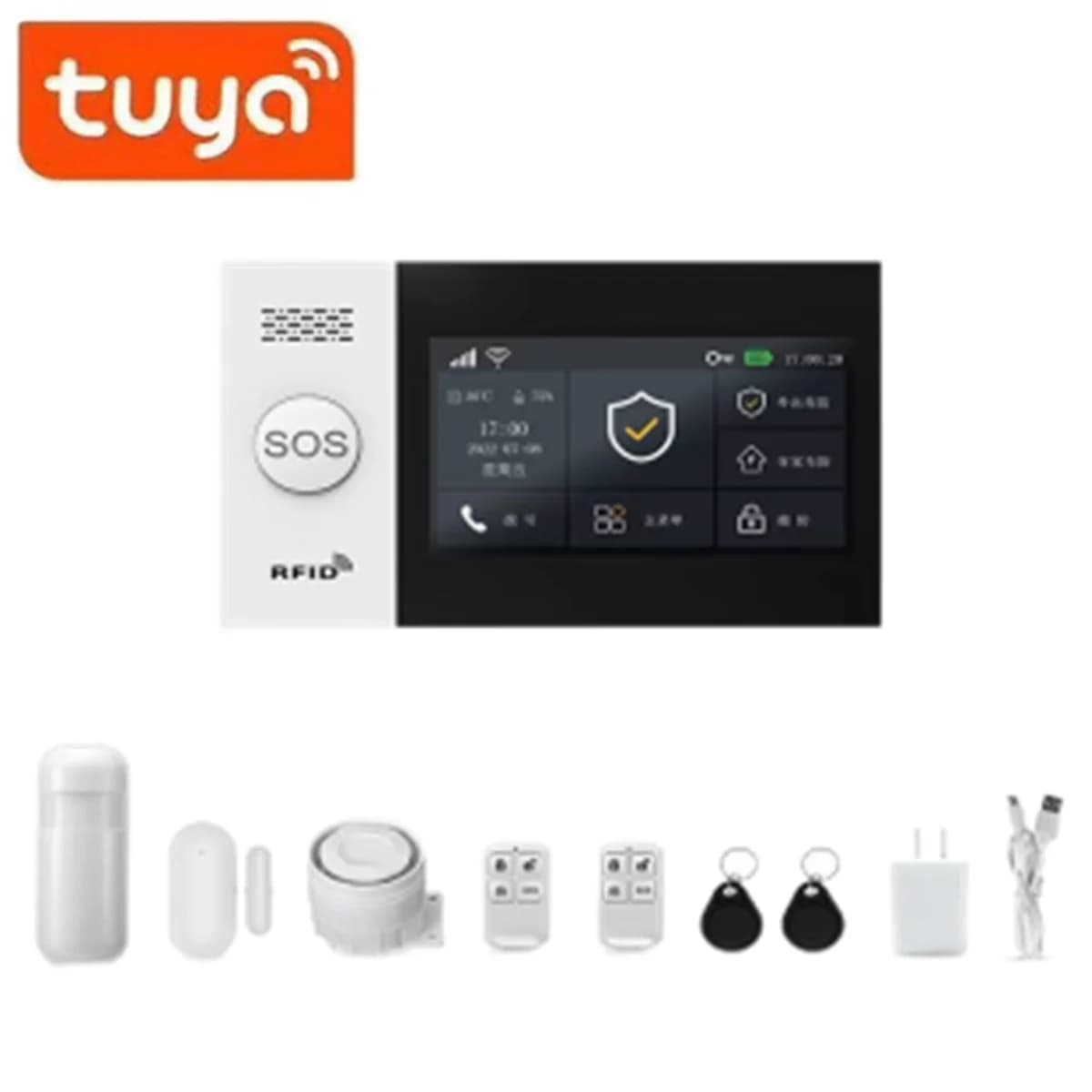4.3 pouces ScreenTuya Smart Life WIFI GSM système d'alarme antivol clavier tactile capteur d'alarme 
