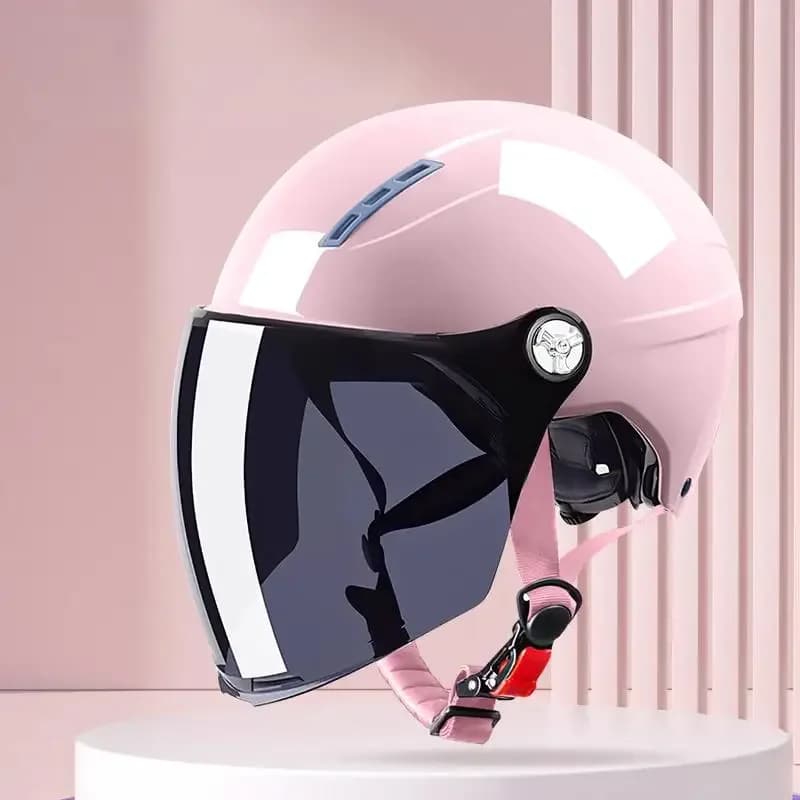 Casque de moto pour femmes et hommes, demi-casque pour moteur électrique, voiture, Scooter, vélo, ch