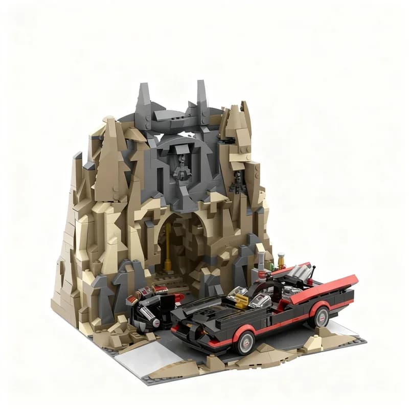 NOUVEAU 1105 PIÈCES Modèle de Batcave et Batmobile Classique MOC du Film Hero, Blocs de Construction