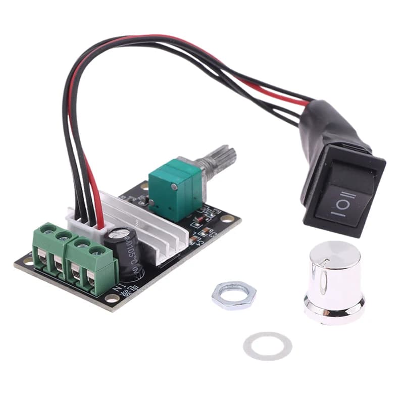 Pilote d'alimentation DC 6V 12V 24V 3A, contrôleur de vitesse de moteur PWM, vitesse réglable et int