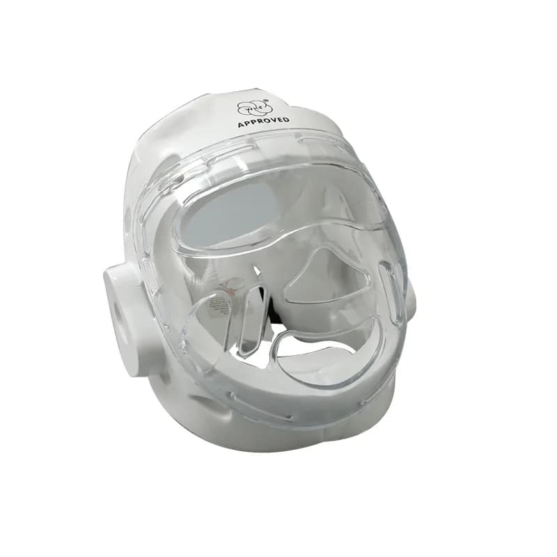 Casque de karaté blanc pour enfants, bouclier facial, compétition d'entraînement d'arts martiaux, Ta
