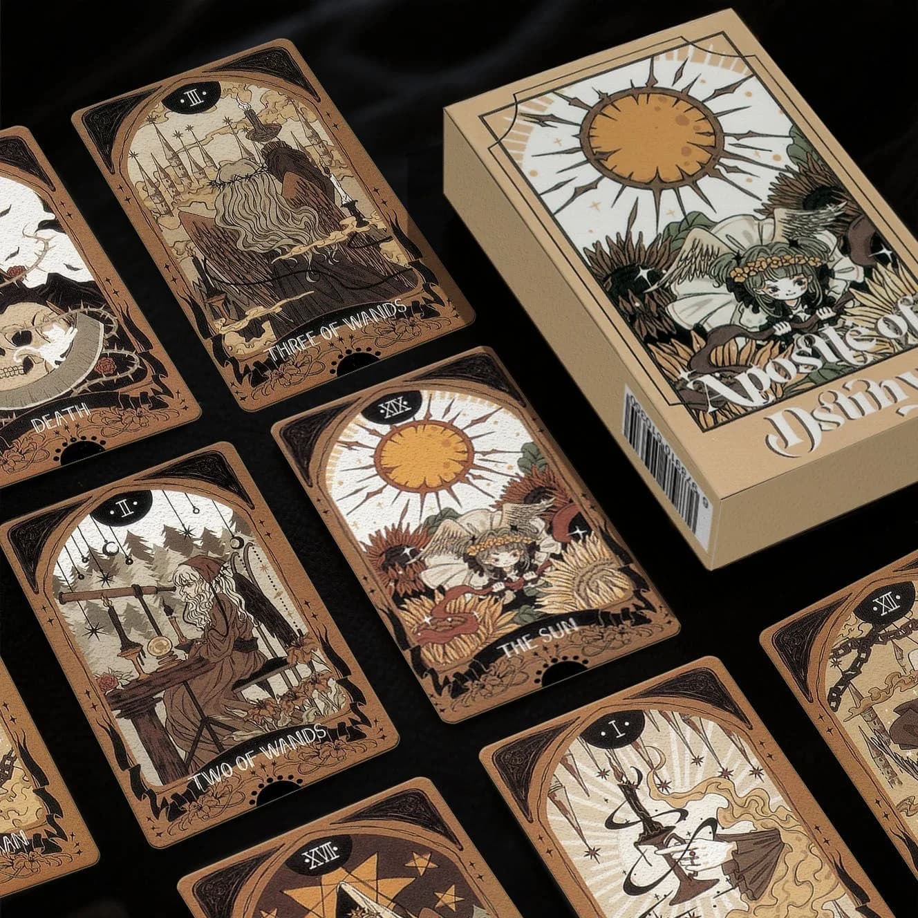 Jeu de tarot Waite Fate Apostle de 78 cartes – Design rétro classique au design esthétique très soig