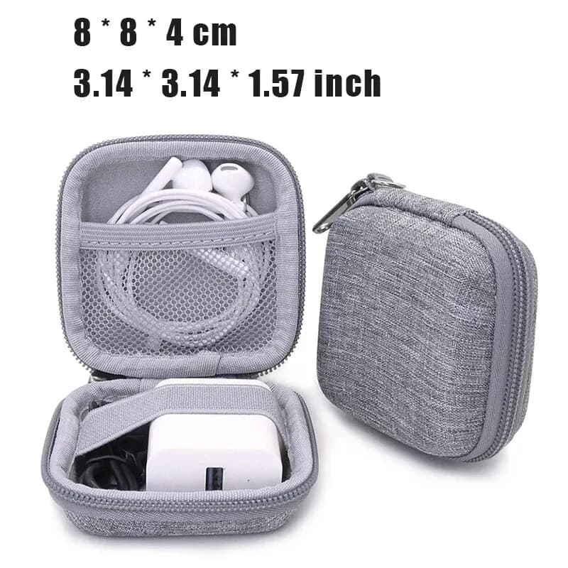 Sac de rangement portable pour écouteurs, sac d'évaluation de câble de données, étui multifonctionne