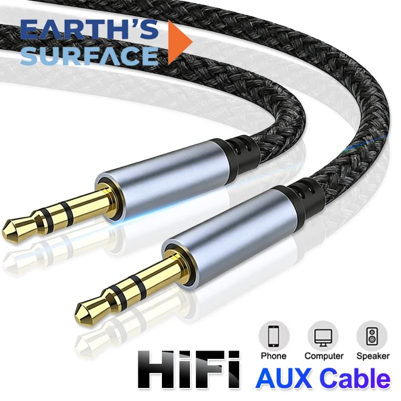 Câble audio Jack 3,5 mm mâle-mâle, câble auxiliaire pour casque, voiture, MP3, haut-parleur, connect