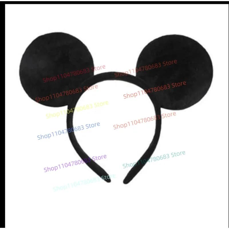 Serre-tête Mickey Mouse à sequins avec nœud Minnie, accessoire capillaire mignon et kawaii, cadeau d