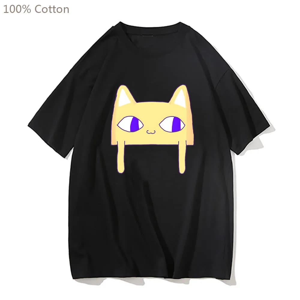 Omori-T-shirt à manches courtes pour homme et femme, 100% coton, avec dessin animé, mignon, décontra