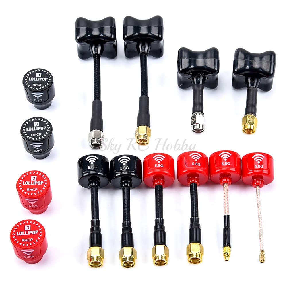 Lollipop 3 V3/BlackSheep/Tubby 5.8GHz FPV antenne SMA/RP-SMA/MMCX/UFL prise RHCP pour émetteur RC Dr