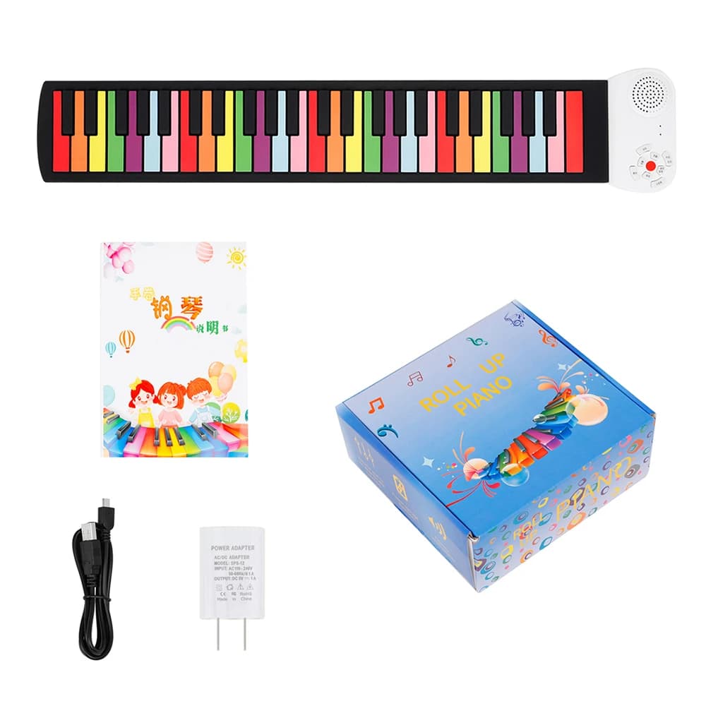 M MBAT 49 touches Piano électronique haut-parleur intégré enrouler MIDI clavier coloré Piano Instrum