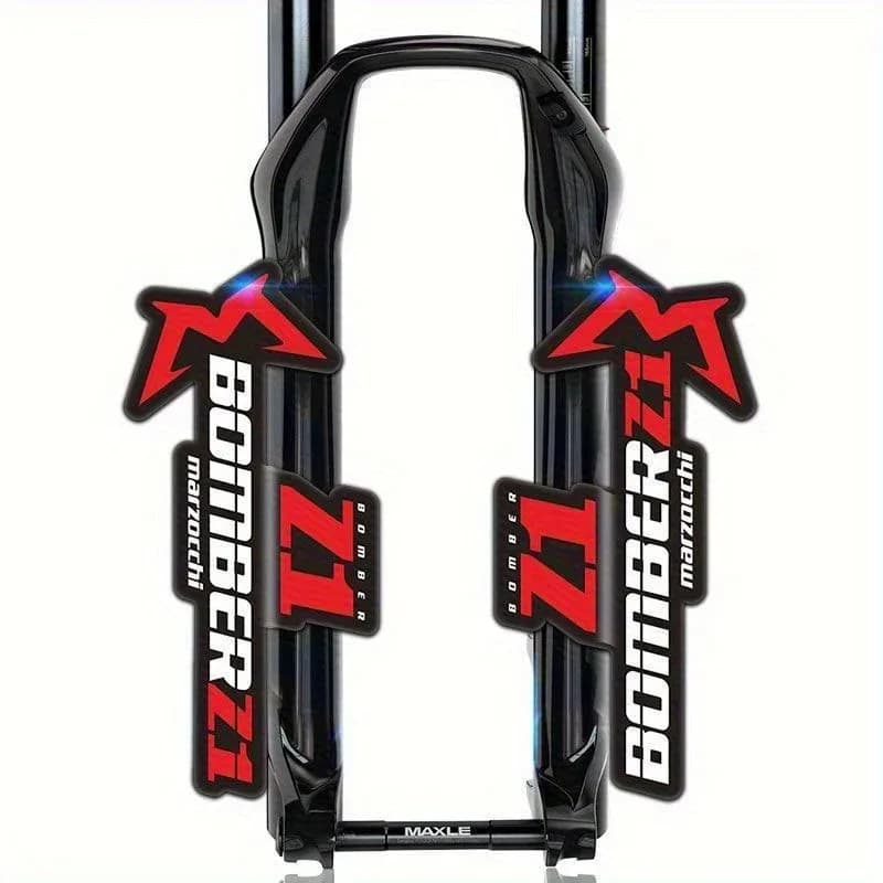 Autocollant plat 2D pour casque de moto, 2 pièces, autocollant d'équitation, autocollant de fourche 