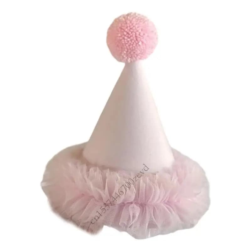 Chapeau fête à fête d'anniversaire tissu non tissé doux pour les femmes filles enfants Caps coniques