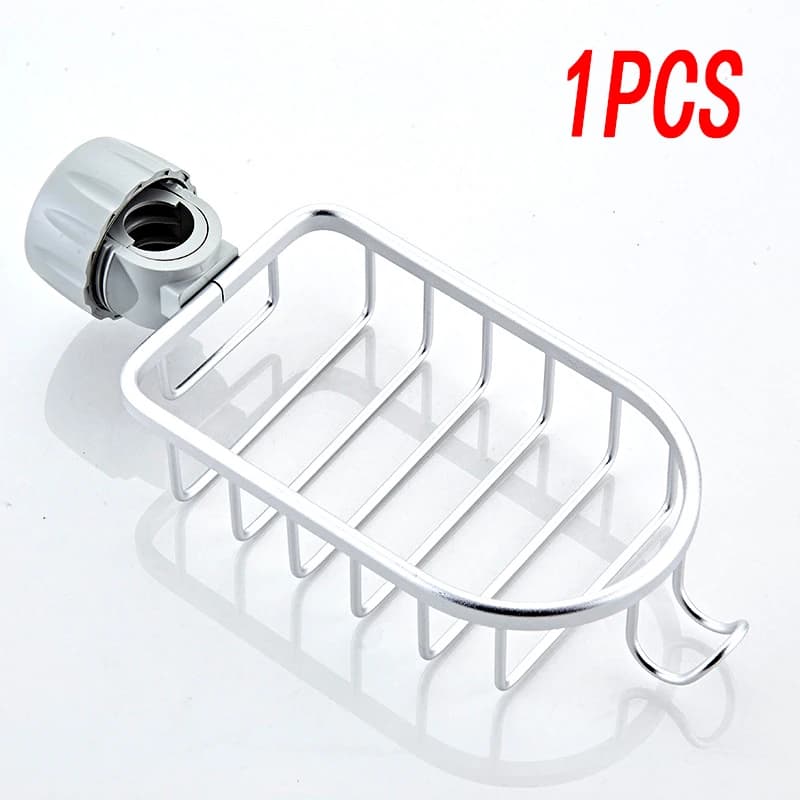 Support de rangement pour robinet de salle de bains, douche, shampoing, porte-savon réglable, évier 
