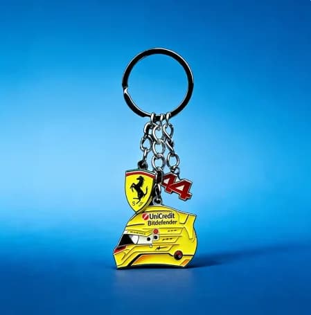 Porte-clés casque de course Ferrari, ornement, pendentif, cadeau Charles Leclerc pour Ferrari SF90 S