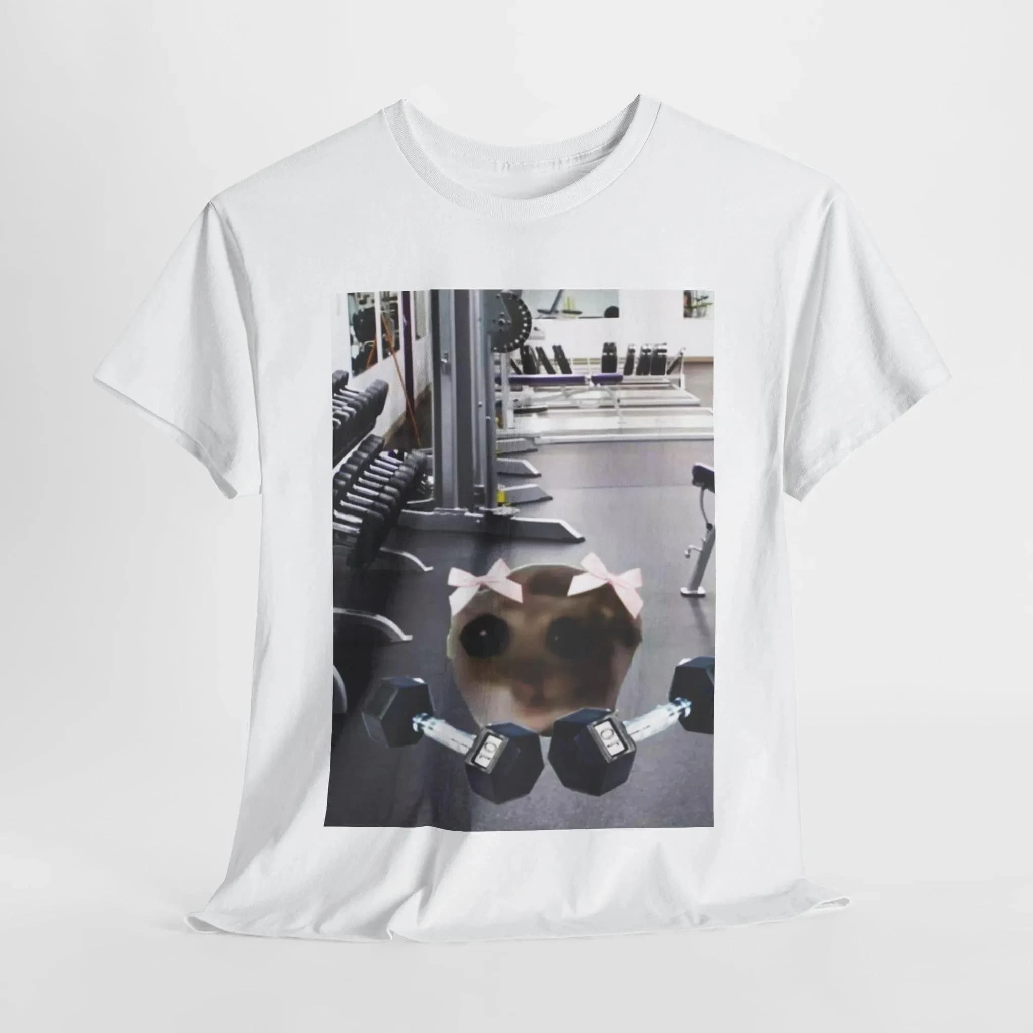 T-shirt à manches courtes pour hommes et femmes, avec image de hamster triste, amusant, style Y2k, v