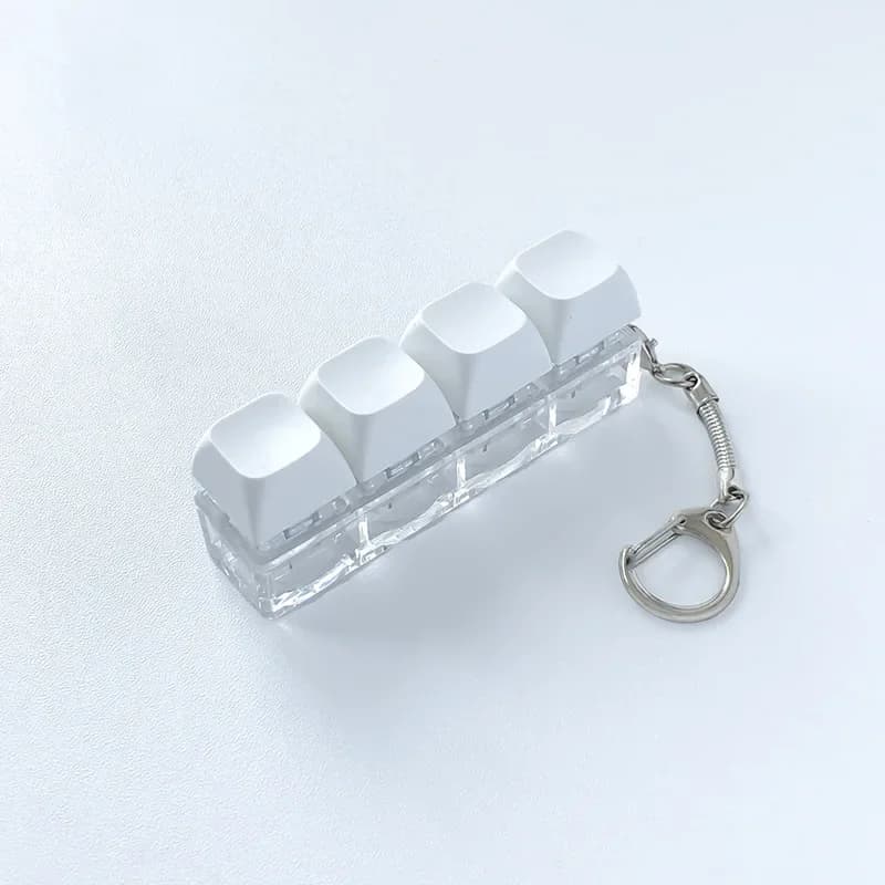 Clavier clé jouet 4 touches bouton Keycap Fidget porte-clés clavier Clicker jouet clavier Cube jouet