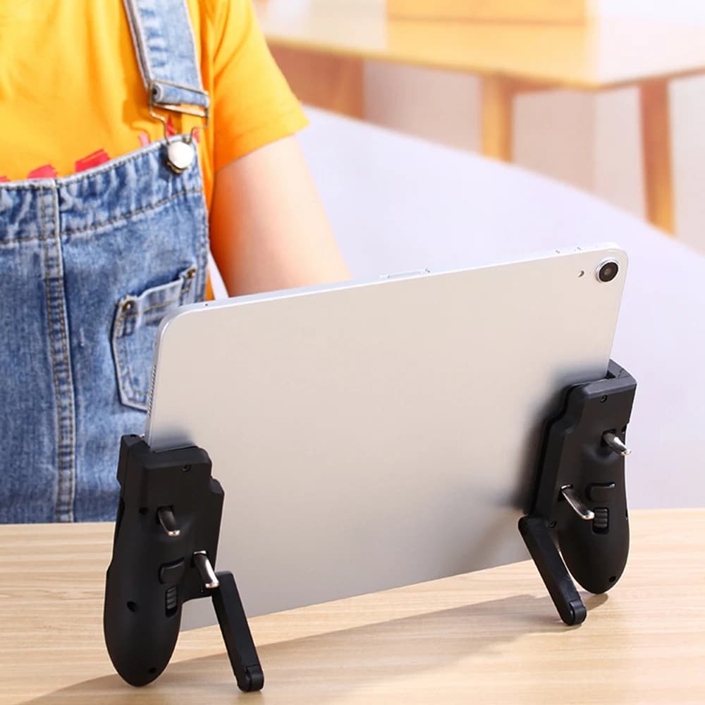 Qualité pour contrôleur PUBG Six doigts Pubg déclencheur Mobile manette poignée L R bouton de visée 