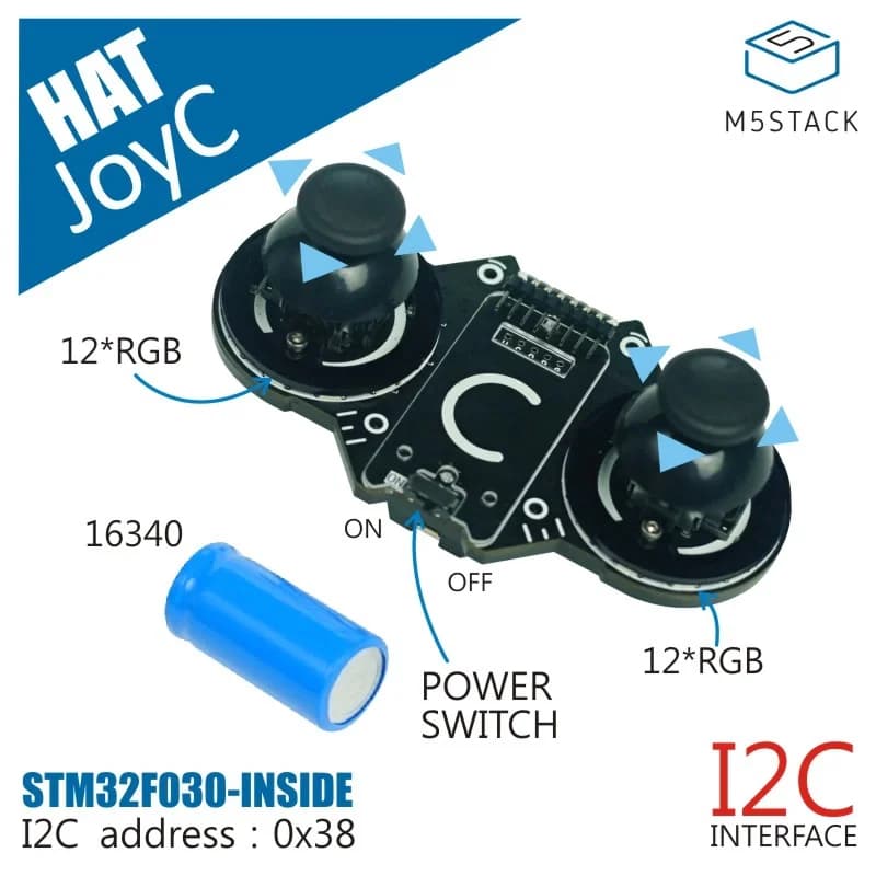M5Stack – contrôleur omnidirectionnel officiel JoyC (W/O M5StickC)