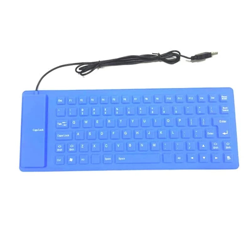 Clavier d'ordinateur souple muet en Silicone, 85 touches, filaire USB, Mini ordinateur Portable, pli
