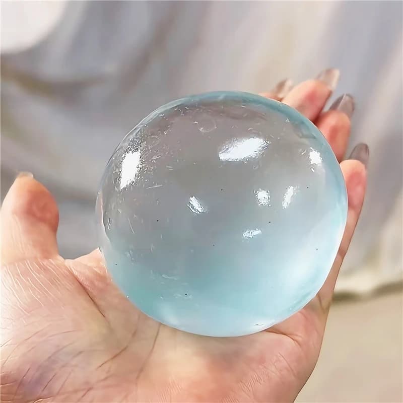 Jouet Squishy en Huile de Coco et Maltose Couleur Bonbon, Jouet Anti-Stress Souple Transparent à Reb