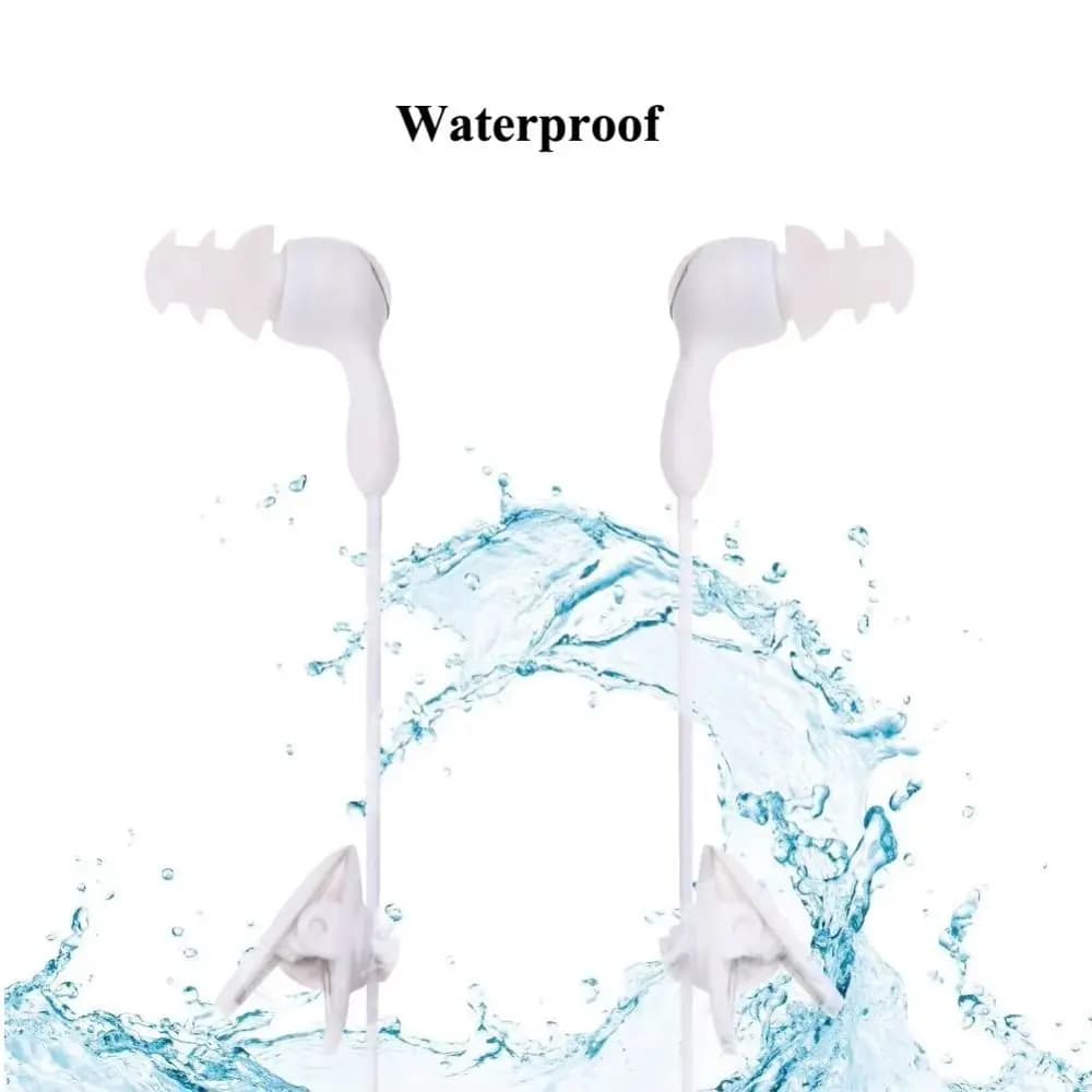 Écouteurs filaires étanches IPX8 pour la natation, casque durable, écouteurs intra-auriculaires, éco