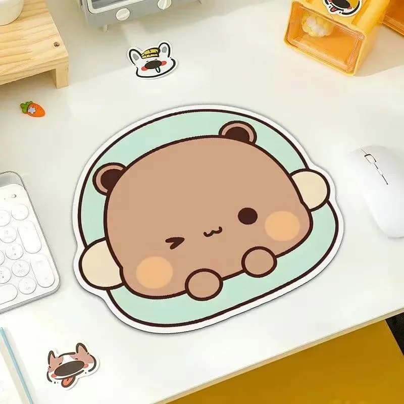 Tapis de Souris BuBu DuDu Panda Kawaii Mignon pour Gaming, Accessoires PC, Tapis de Bureau Antidérap