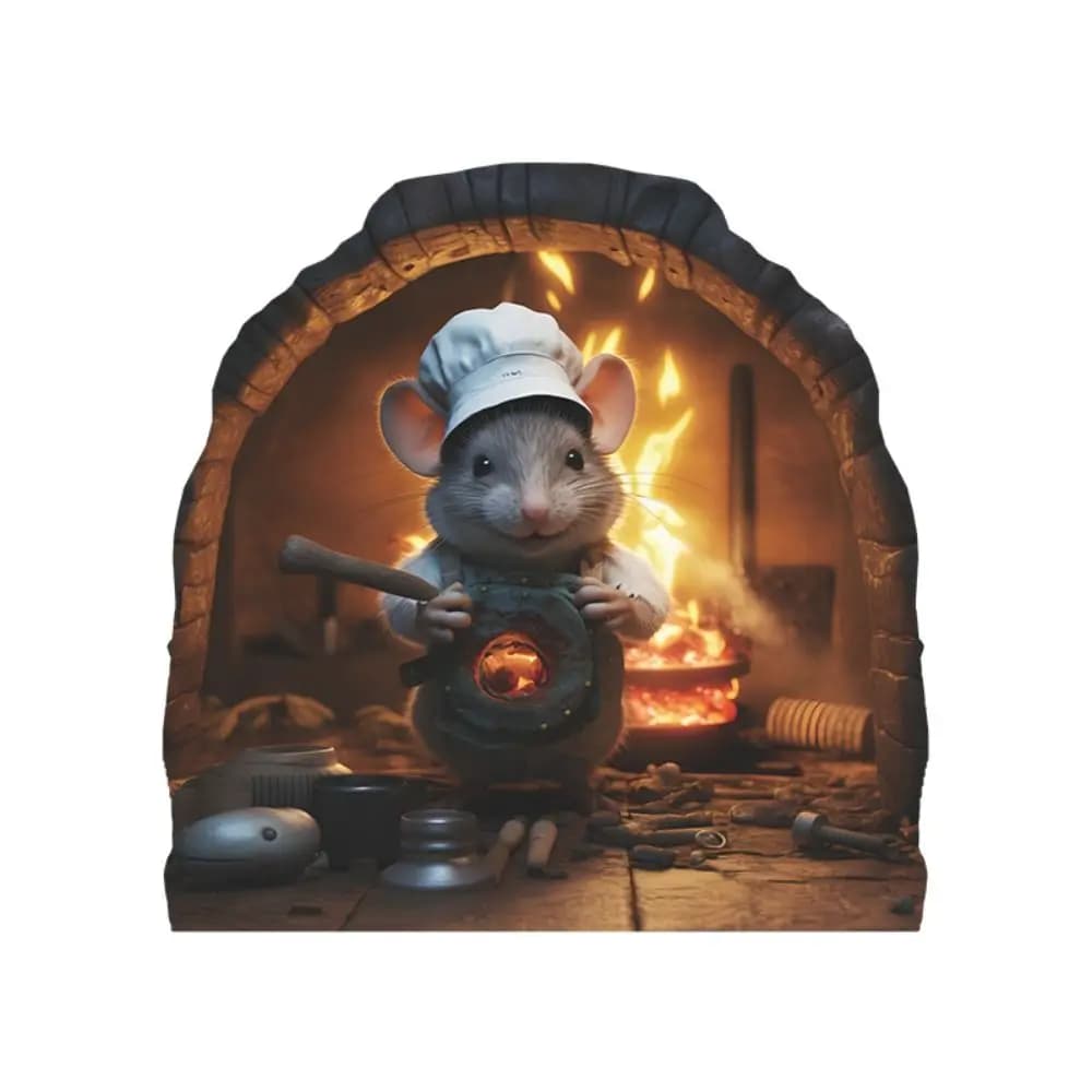 Dessin animé petit Rat trou autocollant Mini mignon souris trou Stickers muraux bricolage trou de so