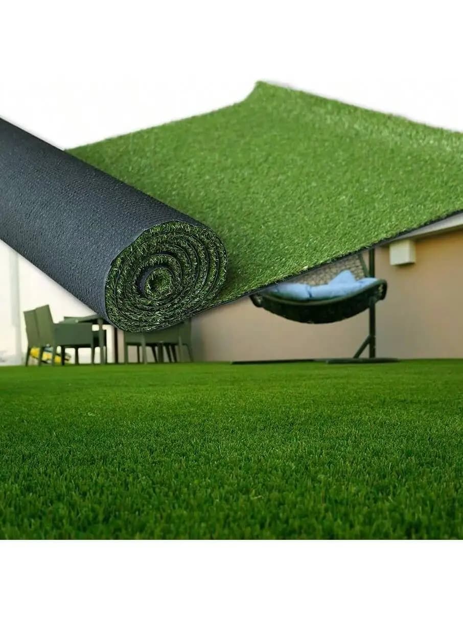 Tapis de tapis de gazon synthétique artificiel intérieur et extérieur de 1/2/3/4/5 mètres, tapis de 