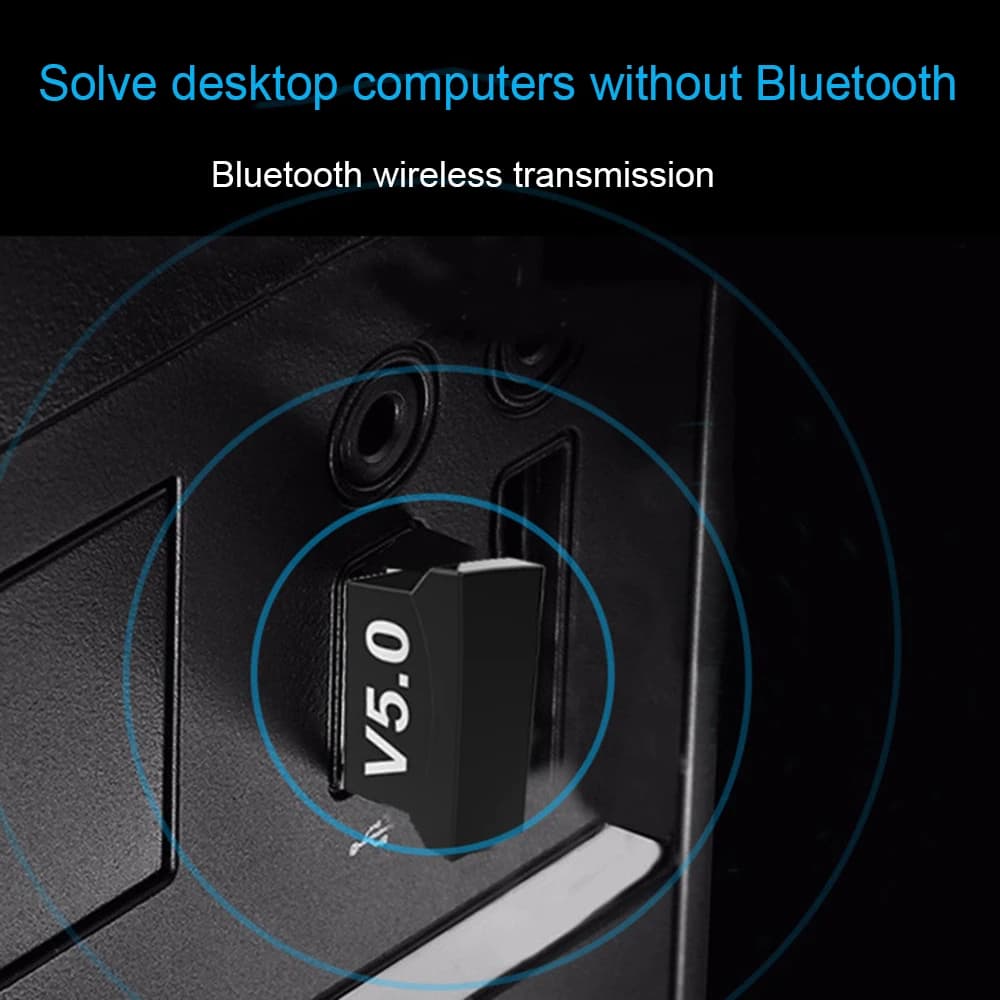 Adaptateur compatible Bluetooth pour ordinateur de bureau, USB, récepteur et émetteur audio 5.0, hau