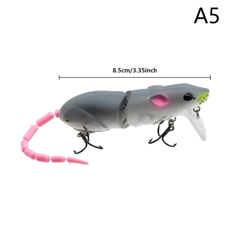 Souris leurre artificiel en plastique souris leurre de pêche Swimbait Rat brochet bar vairon flottan