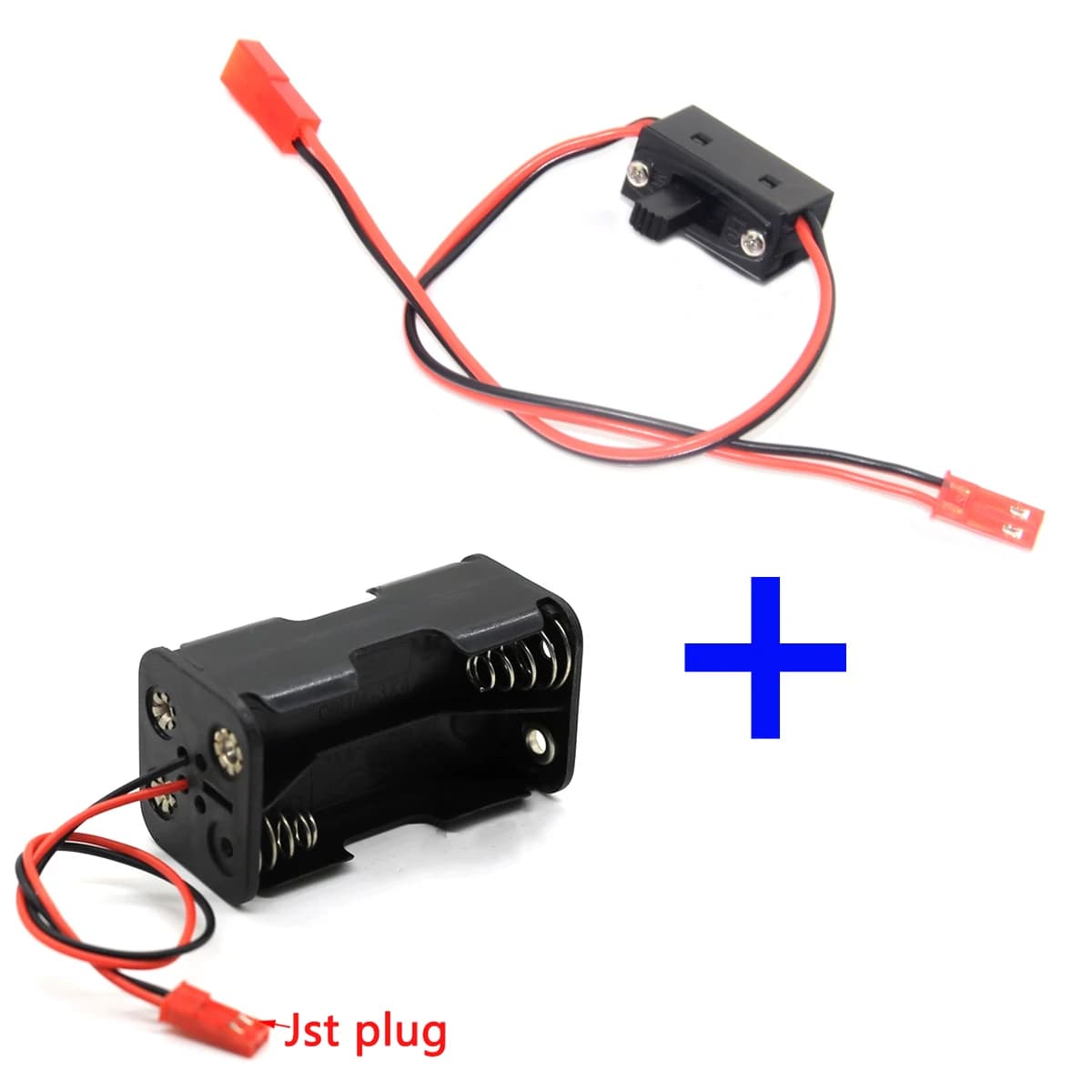 Boîtier de batterie récepteur 4 x connecteur AA JR JST (compartiment d'insertion de batterie) pour v