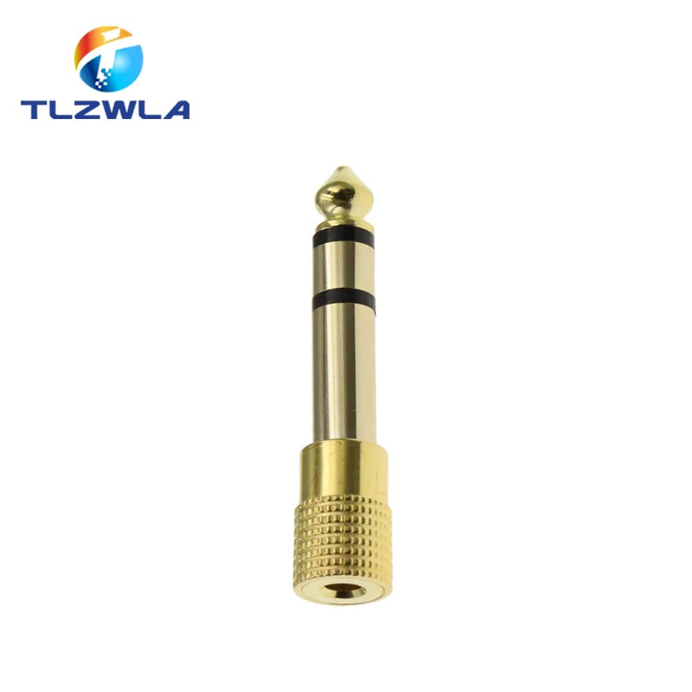 1 pièces or 6.3mm 1/4 "prise mâle à 3.5MM 1/8" prise femelle stéréo casque Audio adaptateur connecte