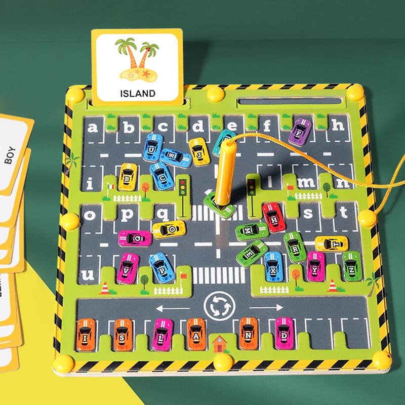Labyrinthe magnétique Montessori de couleur et de chiffres, jouets de motricité Fine en bois, activi