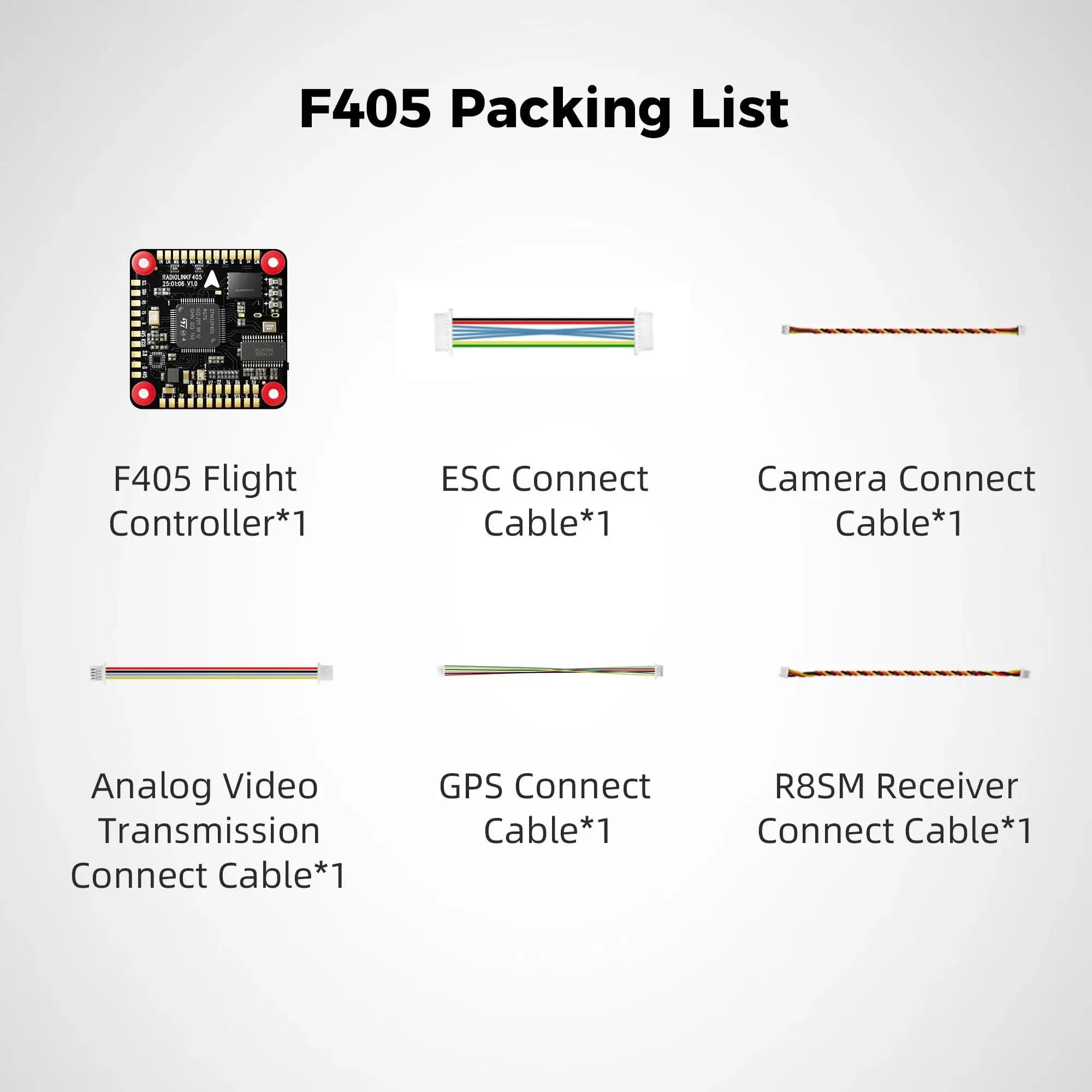 Radiolink F405 contrôleur de vol pour Drones FPV 5/7 pouces 6Ch prend en charge plusieurs Firmwares 