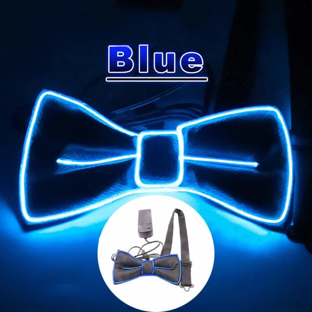 Illuminez LED nœud papillon hommes femmes cravate lumineuse mode LED lueur noeud papillon danse fête