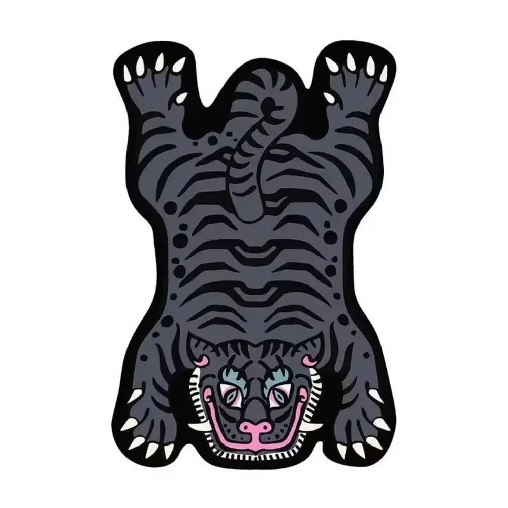 VIKAMA – tapis tigre dominateur en forme d'animal, paillasson pour chambre à coucher, salon, lavable