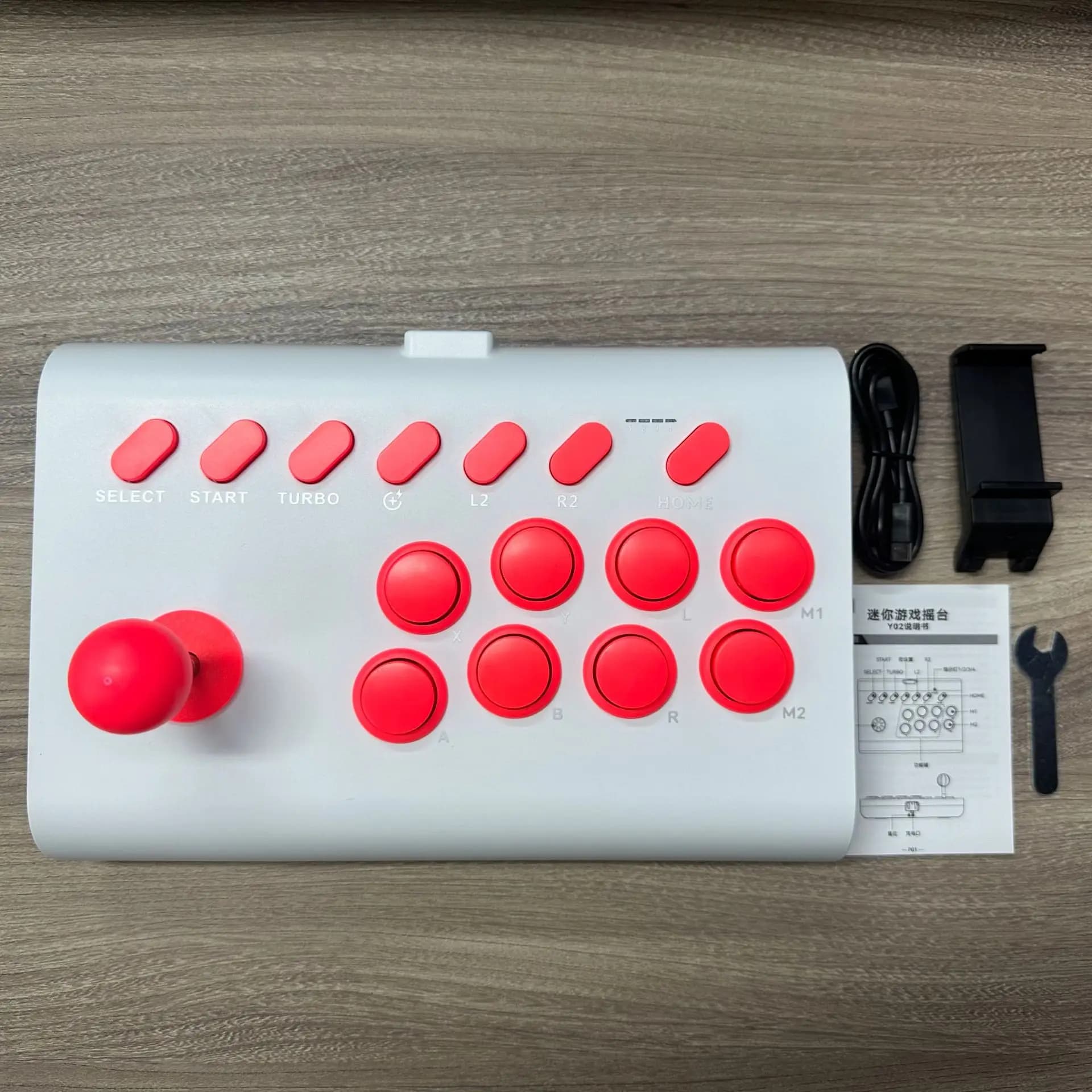 Arcade Fight Stick pour P4/Switch/PC – Manette de jeu multiplateforme BT avec fonction Turbo, compat