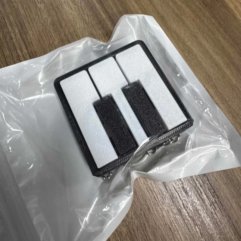 Porte-clés Fidget Clicker imprimé en 3D, clavier de piano à pression, amusant, cool, anti-stress, dé