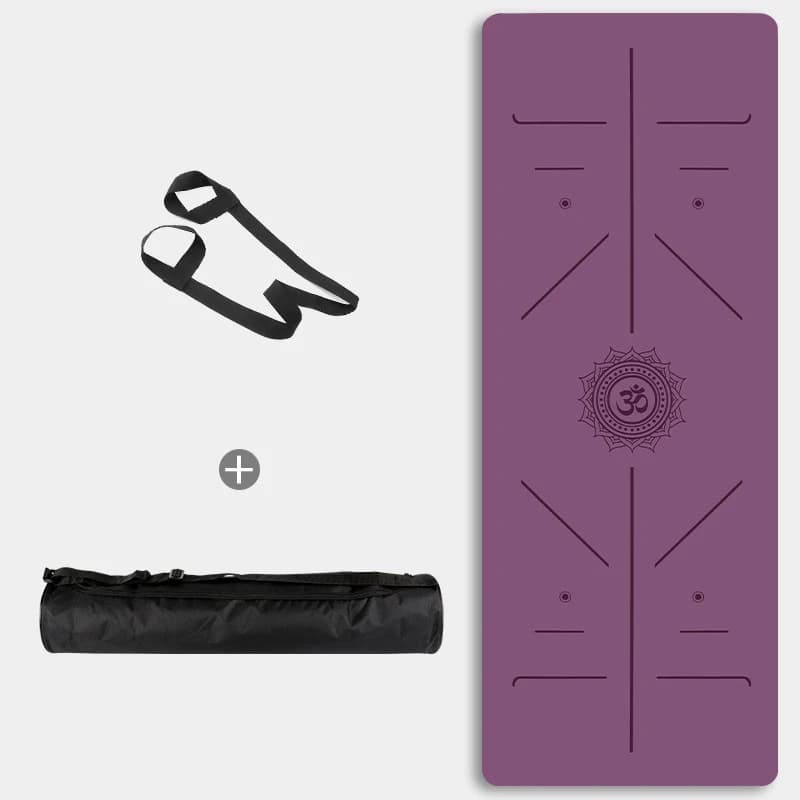 Tapis de Yoga Pro avec Sangle de Transport pour Femme, Polymère Antidérapant, Cuillère à soupe, Fitn
