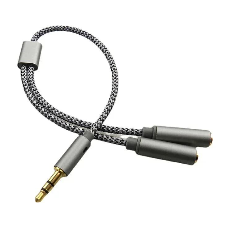 Répartiteur Audio 3.5mm, 1 adaptateur stéréo mâle à 2 femelles, double connecteur de partage d'écout