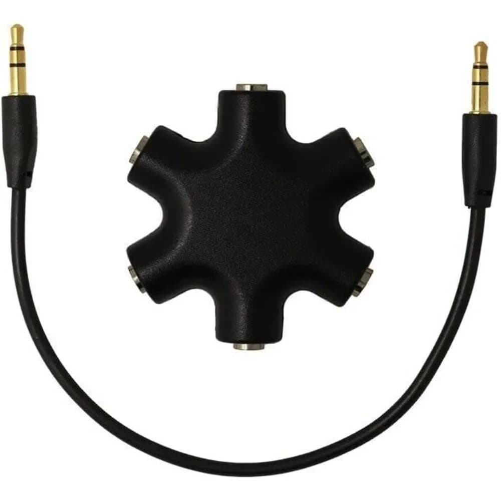 Adaptateur de connecteur femelle à 5 prises, séparateur Audio multi-écouteurs de 3.5mm avec câble st