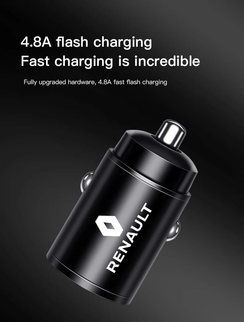 Chargeur USB de voiture 100W, outil accessoire pour la nouvelle Renault Clio Megane Logan Duster San
