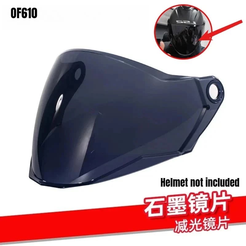 Lentille de casque de moto pour LS2 OF610, visières colorées, lentille argentée, autocollant anti-bu