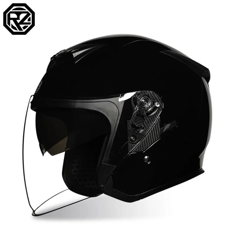 Casques de moto semi-clos professionnels homologués DOT avec visières solaires intégrées, casques de