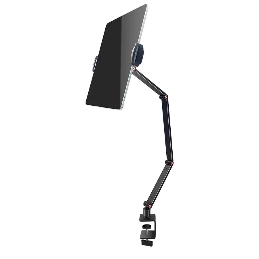 Support de moniteur portable pour jeux et streaming en direct, pliable, trois bras métalliques, supp