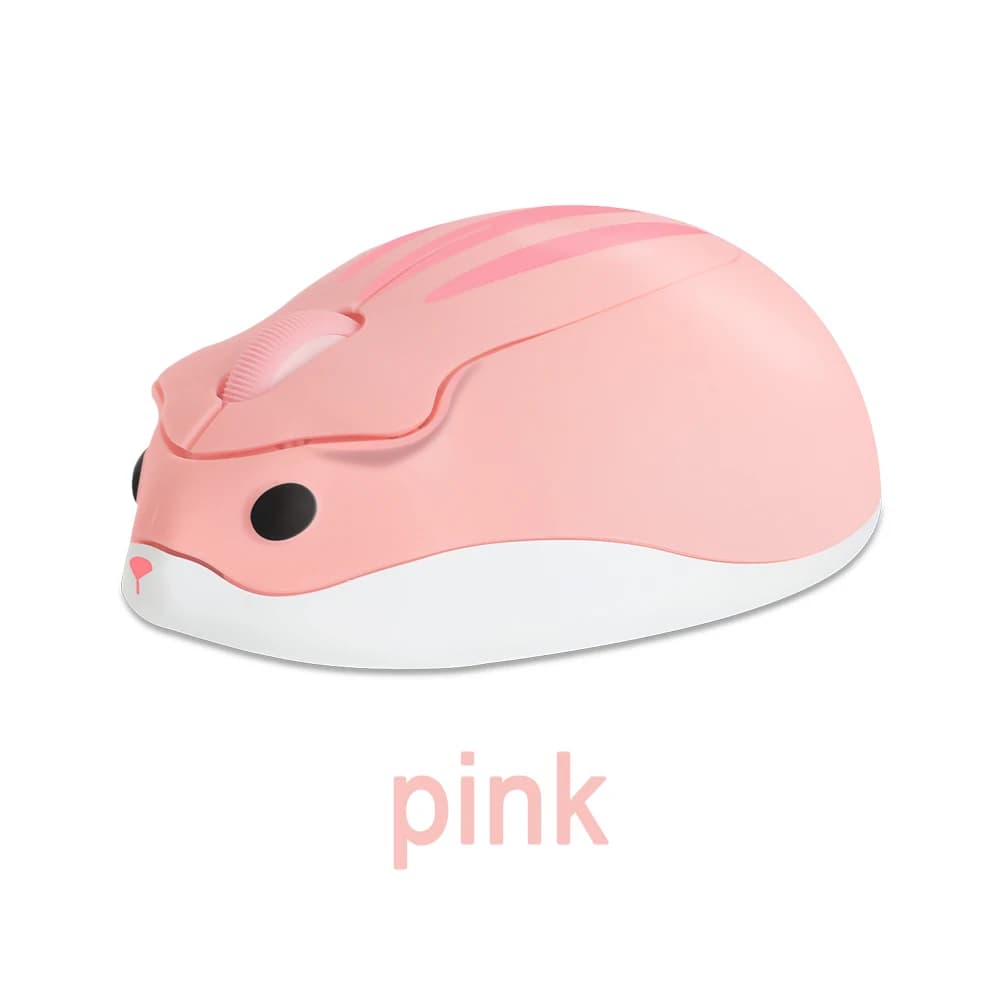 Souris optique ergonomique sans fil 2.4G, nouvelle souris mignonne en forme de Hamster, dessin animé
