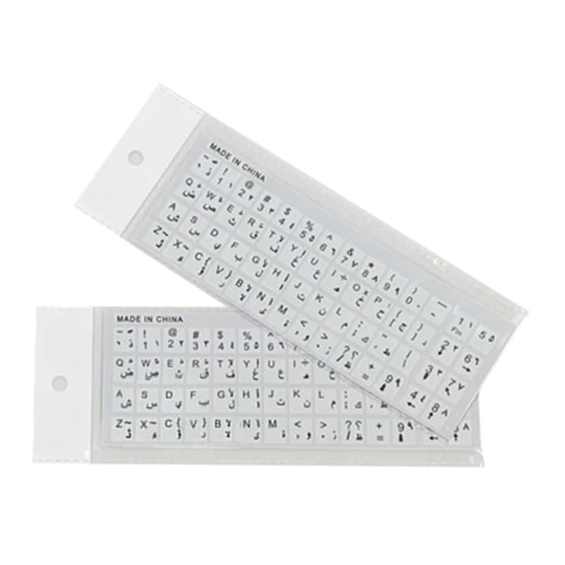 Autocollants clavier transparents arabes, pour tout clavier d'ordinateur portable avec lettre 594A